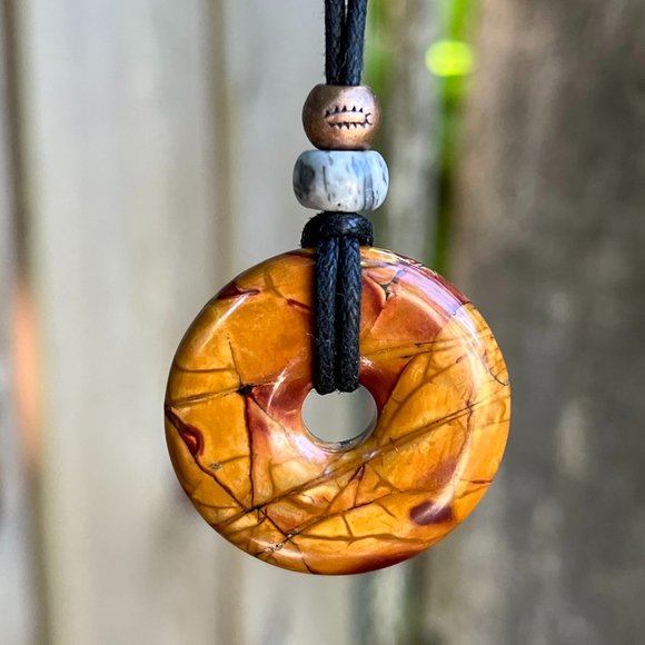 Artisan Jewelry - Picasso Jasper Pendant Handmade